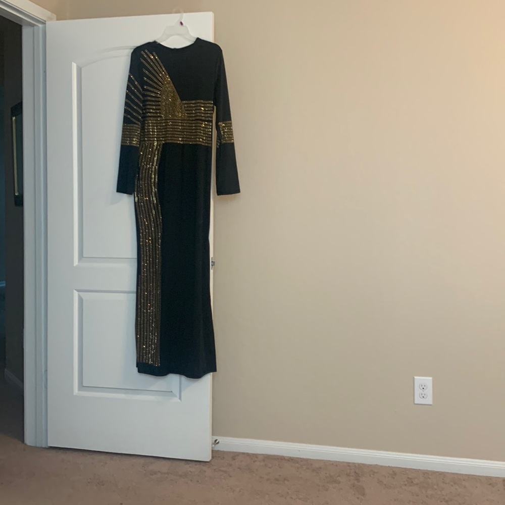 Cute black and gold dress, NWT